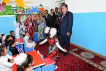 Leader of the Nation attends opening of kindergarten in Yovon district