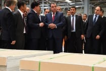 Leader of the Nation inaugurated company for the production of gypsum board «Hua Jian Ghayyur Industrial» Ltd in Yovon district