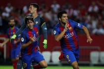 Barcelona won a victory over Sevilla at the first-leg of the Spanish Super Cup