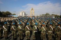 Military parade in honor of XXV anniversary of the State Independence of the Republic of Tajikistan