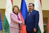 Meeting of the Leader of the Nation with the Chairperson of the Council of Federation of the Federal Assembly of the Russian Federation Valentina Matvienko