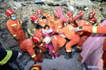2 rescued, 7 dead in China home collapse
