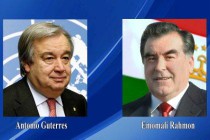 UN Secretary-General António Guterres congratulates President of Tajikistan Emomali Rahmon