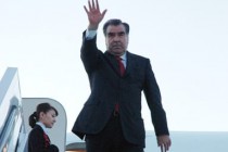 President of Tajikistan Emomali Rahmon leaves on an official visit to the Republic of Azerbaijan