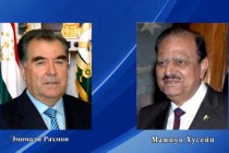 Presidents of Tajikistan and Pakistan exchange congratulations on anniversary of relations