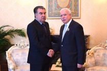 President of Tajikistan Emomali Rahmon met with the Minister of Foreign Affairs and Expatriate of Palestine Dr. Riad Maliki