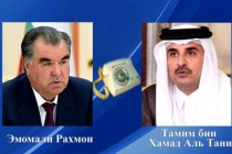 Leader of the Nation Emomali Rahmon had a telephone conversation with Emir His Highness Sheikh Tamim bin Hamad al Thani of Qatar