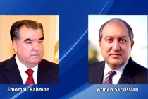 President of the Republic of Tajikistan Emomali Rahmon sent a message of congratulations to President-elect of the Republic of Armenia Armen Sarkissian