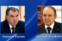President of Tajikistan Emomali Rahmon sent a message of condolences to President of Algeria Abdelaziz Bouteflika