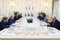 Leader of the Nation Emomali Rahmon received Minister of Foreign Affairs and Trade of Hungary Péter Szijjártó