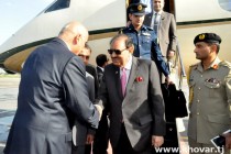 President of the Islamic Republic of Pakistan Mamnoon Hussain arrived in Tajikistan on an official visit
