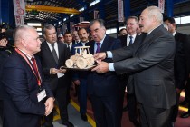 Visit of the presidents of Tajikistan and Belarus to joint venture of Tajikistan and Belarus — CJSC «Agrotechservice» in Hisor city