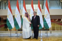 President of Tajikistan Emomali Rahmon met with Saudi Interior Minister Prince Abdulaziz bin Saud bin Nayef bin Abdulaziz Al Saud