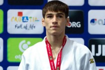 Tajik athlete Somon Mahmadbekov won a gold medal at the Hong Kong Asian Judo Cup