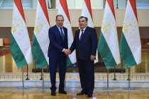 President Emomali Rahmon Receives Russian Foreign Minister Sergei Lavrov