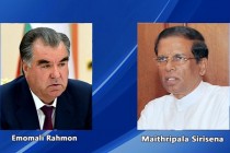 President Emomali Rahmon Offers Condolences to Sri Lanka President Maithripala Sirisena