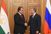 President Emomali Rahmon Meets Chairman of the State Duma of the Russian Federation Viacheslav Volodin