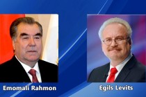 President Emomali Rahmon congratulates newly elected president of Latvian