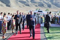 President of Tajikistan Emomali Rahmon Visited Kuhistoni Mastchoh District of Sughd Province