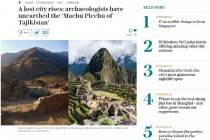 The Telegraph Publishes Article About ‘Machu Picchu of Tajikistan’