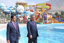 President Emomali Rahmon Opens New Schools and Water Park in Capital