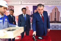 Emomali Rahmon and Rustami Emomali Lays Foundation Stones for Construction of a Number of Three and Four Stars Hotels in Dushanbe