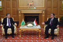 President Emomali Rahmon Meets with President of Turkmenistan Gurbanguly Berdimuhamedov