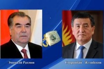 President of Tajikistan Emomali Rahmon Had a Telephone Conversation with Kyrgyz President Sooronbay Jeenbekov
