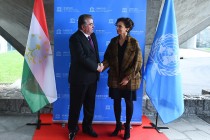 President Emomali Rahmon meets UNESCO Director-General Audrey Azoulay