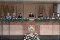 President Emomali Rahmon Attends Military Parade Commemorating 27th Anniversary of Founding of Armed Forces