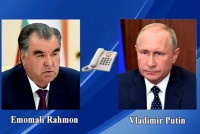 President Emomali Rahmon Holds Phone Talk with Russian President Vladimir Putin