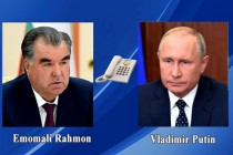 President Emomali Rahmon Holds Phone Talk with Russian President Putin