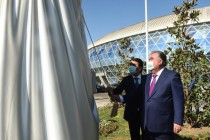 President Emomali Rahmon Opens Dushanbe Tennis Courts and Watersports Complex