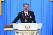 Emomali Rahmon Is Sworn In as President of the Republic of Tajikistan