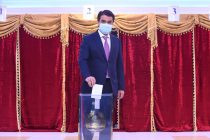 Speaker of the National Assembly Rustam Emomali Casts His Vote in the Presidential Election