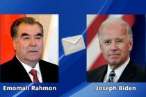 President Emomali Rahmon Congratulates Joe Biden on US Election Victory