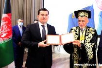Afghan President Receives an Honorary Doctorate from the Tajik National University