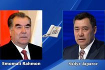 President Emomali Rahmon hold Phone Conversation with Kyrgyz President Japarov