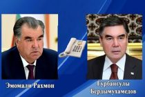 President Emomali Rahmon Holds Phone Talks with President of Turkmenistan Gurbanguly Berdimuhamedov