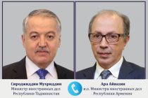FM Muhriddin Holds a Telephone Conversation with the Acting Minister of Foreign Affairs of Armenia