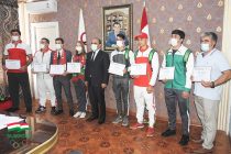 NOC Vice-President Provides Olympiad Participants and Sports Federations with 935,000 Somoni in Cash Benefits and Grants