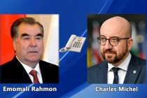 President Emomali Rahmon Holds Telephone Conversation with the President of the European Council Charles Michel