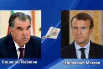 Emomali Rahmon and Frech President Macron Discusses Latest Development in Afghanistan