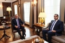 Turkish Foreign Minister Mavlut Cavuşoğlu Receives Tajik Ambassador to Ankara Ashrafjon Gulov