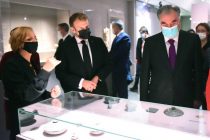 Emomali Rahmon and  Emmanuel Macron Open an Exhibition of Tajik Historical Artifacts in the Guimet Museum in Paris