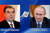 President Emomali Rahmon  Exchanges New Year Greetings with Russian President Putin Over Phone