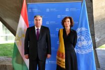 President Emomali Rahmon Meets UNESCO Director-General Audrey Azoule