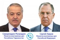 Tajik and Russian Foreign Ministers Hold Phone Talk