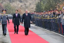 President Emomali Rahmon Attends Military Parade Commemorating Tajik Militia Day