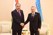 President Emomali Rahmon Meets  President Shavkat Mirziyoyev of Uzbekistan in  Ashgabat
